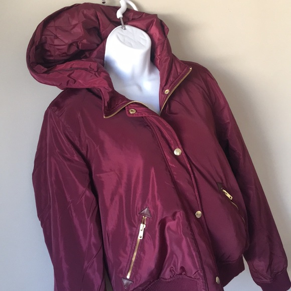 Forever 21 Burgundy Puffer Jacket - Picture 7 of 8